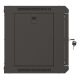 7. Wall-mounted installation rack cabinet 19" 6U 540x350 black glass door LANBERG (Flat Pack)