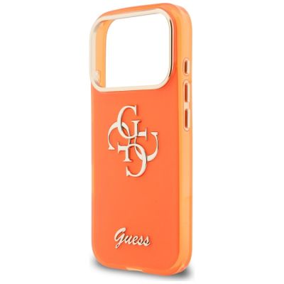 6. Guess IML 4G Script Metal Case for iPhone 17 Pro Max - Orange