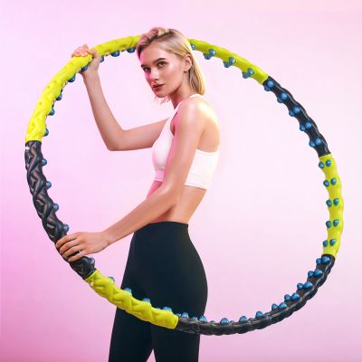 4. Wozinsky WHH-110 Hula Hoop Massager with Knots - Blue and Yellow