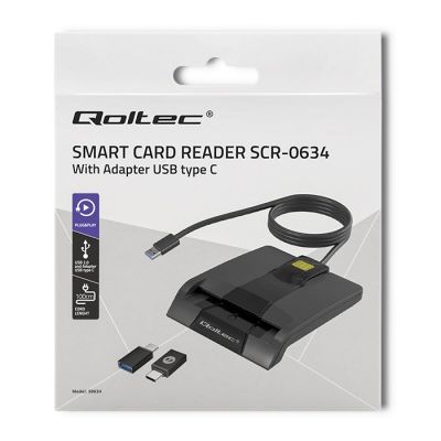 8. QOLTEC SMART ID CARD CHIP READER | SCR-0634 | USB TYPE C
