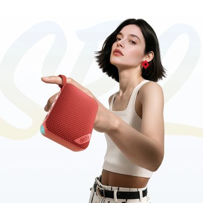 7. QCY SP2 IP67 Bluetooth Speaker with RGB Backlight and Stereo Mode - Red