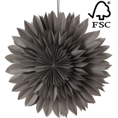8. DECORATIVE HANGING PAPER STAR 3D 50CM GRAY
