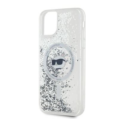6. Karl Lagerfeld Liquid Glitter Choupette Head MagSafe Case for iPhone 11 / Xr - Transparent