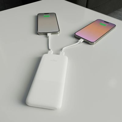 7. Powerbank Puro DAILY 10 PLUS 10000mAh 2x USBA / 1x USB-C 22.5W - white