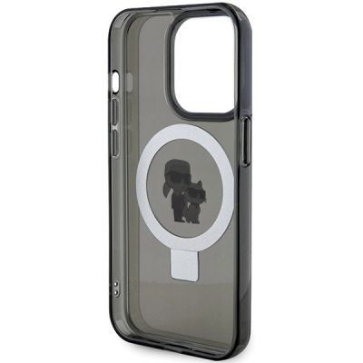 7. Karl Lagerfeld KLHMP13LHMRSKCK iPhone 13 Pro 6.1" black/black hardcase Ring Stand Karl&Choupette MagSafe