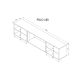 10. POLO TV cabinet 180x33x39 white + black fireplace