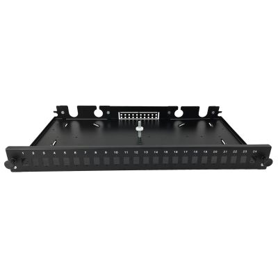 7. Alantec Fiber optic distribution box 24xSC simplex / 24xLC duplex 19" 1U with front panel and mounting accessories (glands, cable ties), extendable (FOP-1U-24SCS-C)