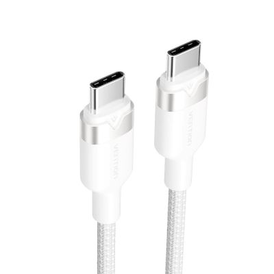 2. USB-C to USB-C Vention Braided Cable 3A 480Mbps 60W PD 2m White