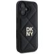 4. DKNY Quilted Stack Logo iPhone 16 Case - Black