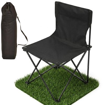 Folding Camping Chair, Black, 30 x 30 x 25/47 cm, ENERO CAMP