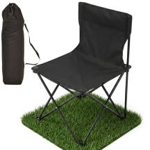 Folding Camping Chair, Black, 30 x 30 x 25/47 cm, ENERO CAMP