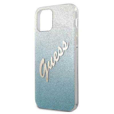 6. Guess GUHCP12LPCUGLSBL iPhone 12 Pro Max 6.7" blue/blue hardcase Glitter Gradient Script