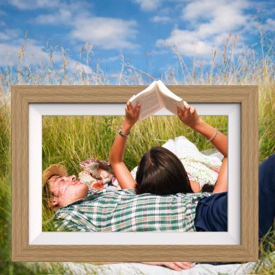 16. Wozinsky WRC-32 10.1" Digital Photo Frame with Frameo 32GB App - Light Brown