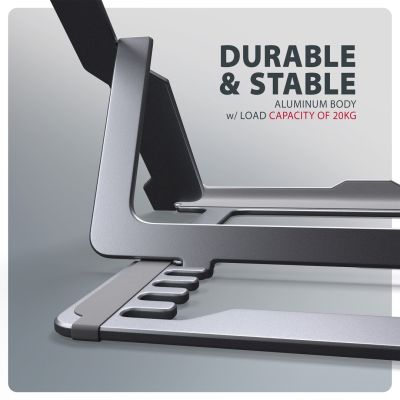 9. Axagon STND-LAG Laptop-Ständer, höhenverstellbar, faltbar, Aluminum Notebook and tablet stand Gray 43.9 cm (17.3")