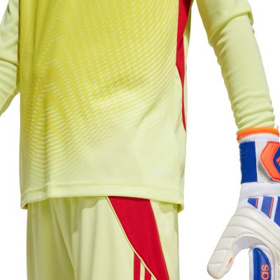 17. adidas Tiro 25 Competition Long Sleeve Kids' Goalkeeper Jersey Yellow and Red KJN2020