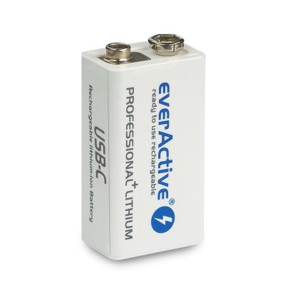 2. EVERACTIVE BATTERY 6F22/9V LI-ION 550 MAH WITH USB TYPE C EVHR22-550C