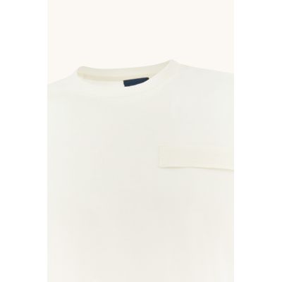4. Paul&Shark men's cotton T-shirt light ecru 26411038-108 - classic cut, logo