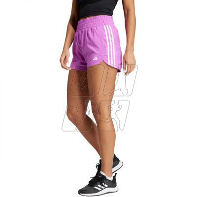 2. adidas Pacer Training 3-Stripes Woven High Rise shorts W IX1079