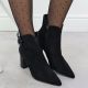6. Women's leather ankle boots with a decorative heel S.Barski 52-686