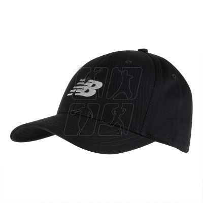 New Balance 6 Panel Structured Snapback Cap LAH41013BK