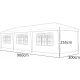 10. GARDEN PAVILION CATERING TENT PE 9x3M + 8 WALLS WHITE