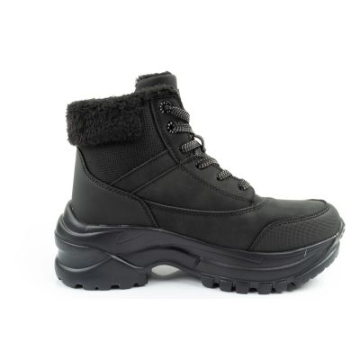 4. Lee Cooper women's winter hiking sports shoes, insulated, black, lace-up