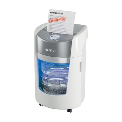 2. Leitz IQ OptiMax Small Office 350 shredder, 22l, P5, 8 sheets, Automatic Start/Stop, Reverse function, Rotating bin - 33% more shred capacity