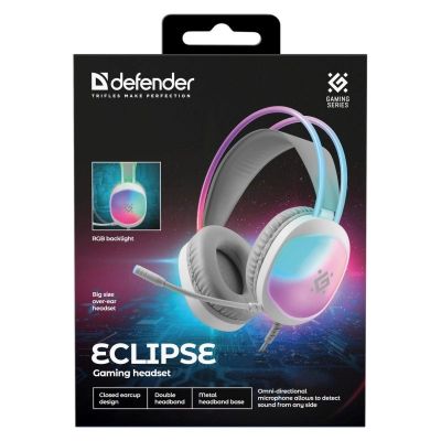 12. Defender Eclipse RGB Headphones with Microphone White 62440