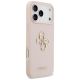 4. Guess Grained Big 4G & Classic Logo Case for iPhone 17 Pro Max - Pink