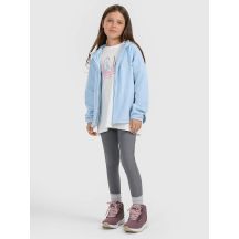 Girls' loose fleece with hood 4F 4FJRAW25TFLEF444-33S