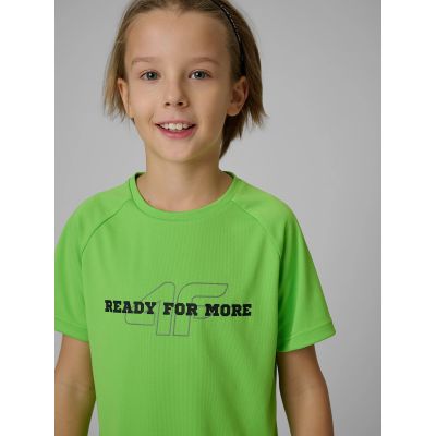 4. Boy's quick-drying sports T-shirt 4F 4FJRSS26TFTSM2391-45S