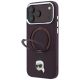 2. Karl Lagerfeld with Ring Stand 360 Karl Head Pin MagSafe case for iPhone 18 Pro / 17 Pro - burgundy