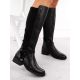 28. Women’s black leather officer-style boots, insulated Rieker Z9564-00