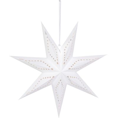 8. PAPER DECORATION STAR 50CM 7 ARMS WHITE