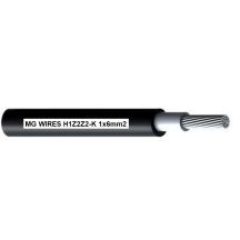 Photovoltaic cable // MG Wires // 1x6mm2, 0.6/1kV black H1Z2Z2-K-6mm2 BK, 50m pack