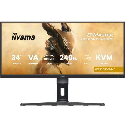 25. iiyama GCB3486WQSCP-B1 monitor 34" VA 3440x1440 500cd/m2 0.4ms 2xHDMI 2xDP USB