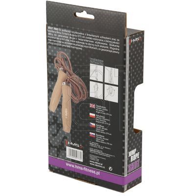 26. Leather skipping rope with a wooden handle HMS SK07