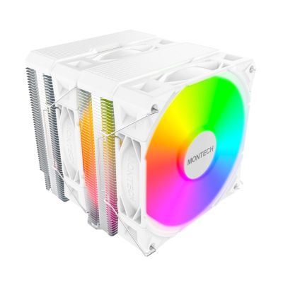 8. Montech NX600 ARGB Processor Air Cooler 12 cm White 1 pc.