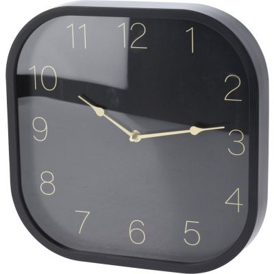 7. SQUARE WALL CLOCK 30x30CM BLACK EXCELLENT HOUSEWARE