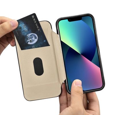 20. iCarer CE Oil Wax Premium Leather Folio Case Leather Case iPhone 14 Plus Magnetic Flip MagSafe Black (AKI14220707-BK)