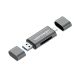 Vention SD/microSD Card Reader with USB 3.0 USB-C microSD Connectors Gray