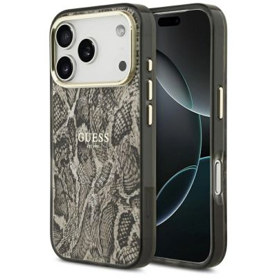 Guess Python Pattern MagSafe Case for iPhone 17 Pro Max / 18 Pro Max - Brown