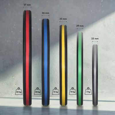 6. TOG25 2 x 25 KG OLYMPIC RUBBER-COATED PLATE 2 x 25 KG HMS