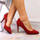 12. Sergio Leone W SK379K red suede high heels