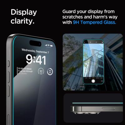 8. Spigen Glas.tR EZ Fit tempered glass for iPhone 15 Pro Max - 2 pcs.
