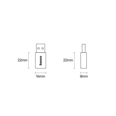 16. Baseus Ingenuity Series Mini USB 3.1 OTG to USB Type C adapter black (ZJJQ000101)