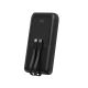 5. GEMBIRD POWERBANK 20000mAh, 20W FAST CHARGING, LCD DISPLAY, INTEGRATED CABLES, BLACK