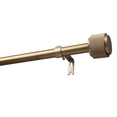 Single Extendable Curtain Pole Ø 19 mm OMEGA Gold 140–220 cm KOWALSKI