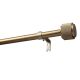 Single Extendable Curtain Pole Ø 19 mm OMEGA Gold 140–220 cm KOWALSKI