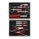 2. Zwilling Classic Inox Manicure Set – Leather Case, 10 Pieces – Red